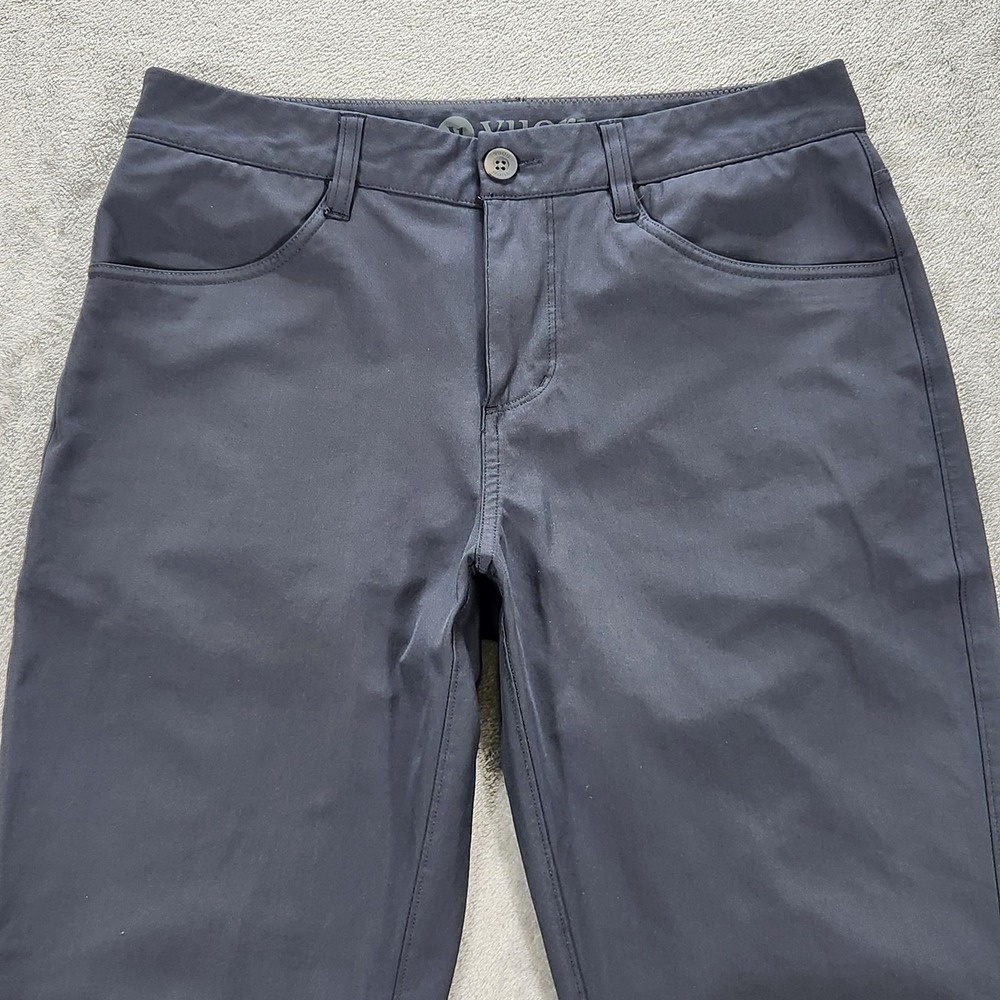 Vuori Pants Mens 30x32 Gray Slim Fit Performance Tech Chino Travel Casual Wear - Picture 3 of 16